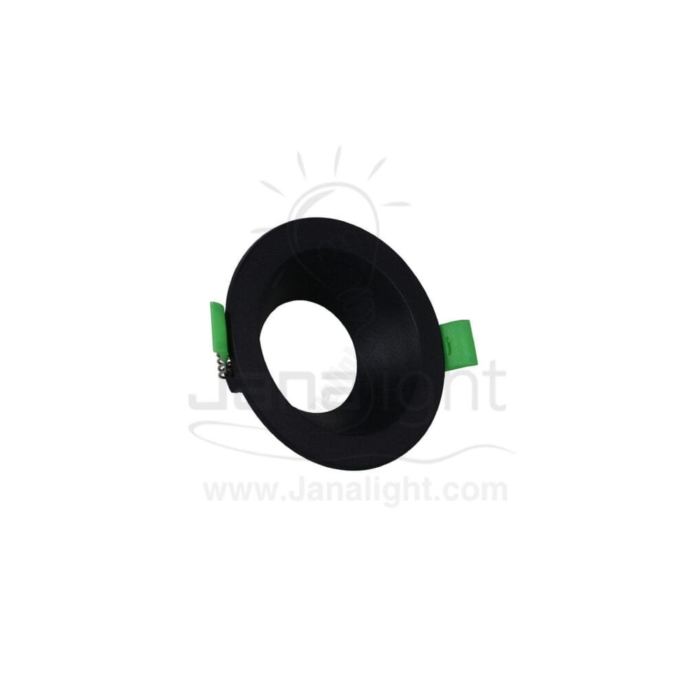سبوت لايت فارغ ثابت غويط مدور بلاستك اسود جنى لايت JN401 single round black Spotlight frame